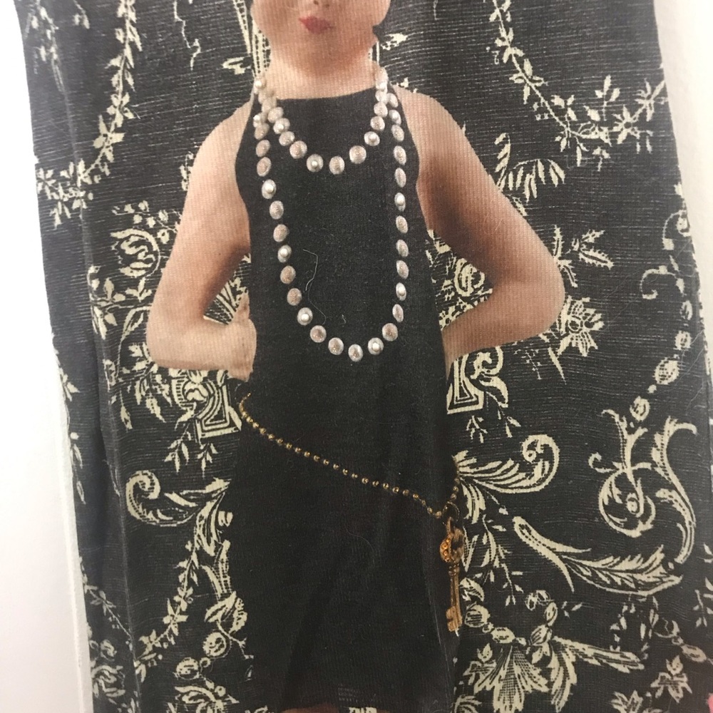 Hand painted Michel nigron dress